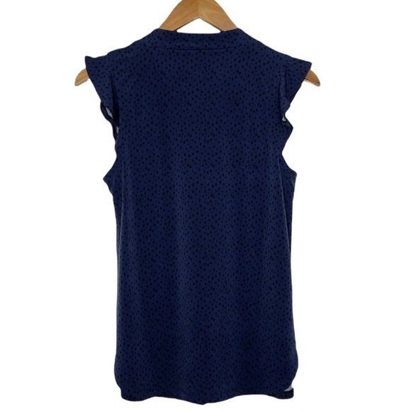 41 Hawthorn Stitch Fix Gabriella V-Neck Flutter Sleeve Top Navy NWT - Picture 2 of 10